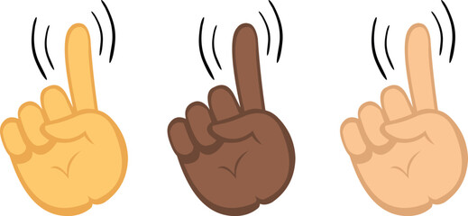 vector illustration hands saying no gesture