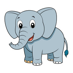 Obraz premium funny elephant cartoon