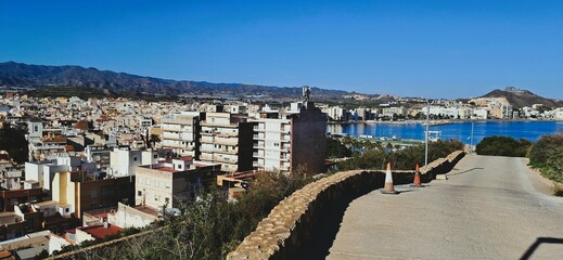 aguilas hiszpania miasto morze woda fale klif Orihuela Hiszpania spain miasto  piękne krajobrazy natura spain © mobile