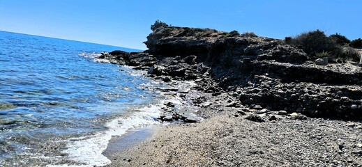 aguilas hiszpania miasto morze woda fale klif © mobile