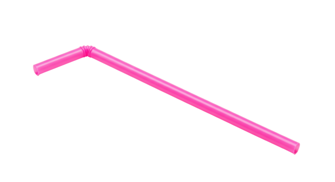 Isolated Pink Straw