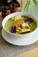 Thai Green Curry with Chicken and Eggplant