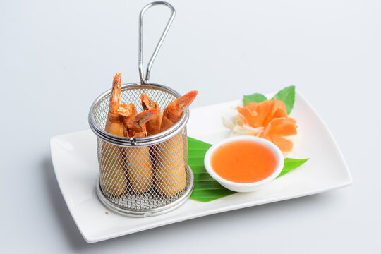 Thai Fried Shrimp Spring Rolls with Sweet Chili Sauce