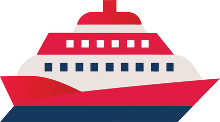 cruise ship icon clipart vector on transparent background