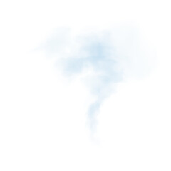 PNG Abstract Blue Fog Element with Gentle Blur and Atmospheric Flow for Breath, Magic or Purification Scenes