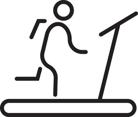 Running machine in gym