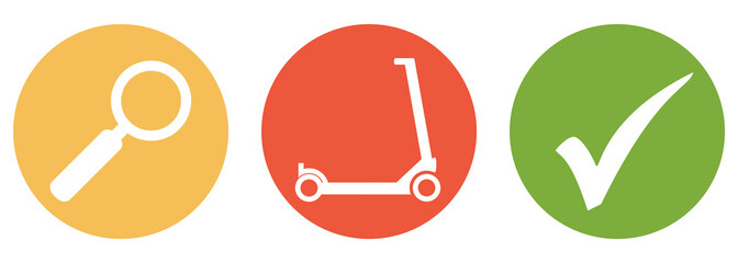 Roller suchen und finden - Button Banner
