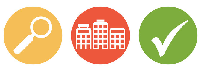 Büro suchen und finden - Button Banner