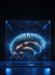 artificial human brain model 3D illustration