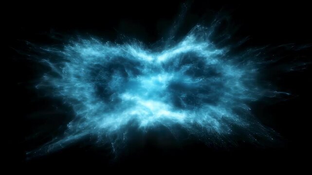Seamless abstract blue explosion wave in motion loop
