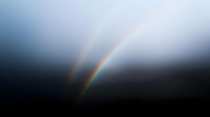 Fototapeta premium Double Rainbow Against Cloudy Sky