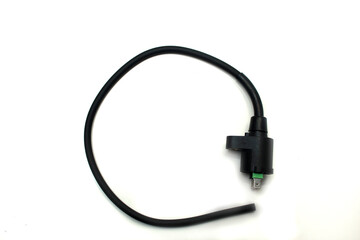 Motorcycle ignition coil, an essential component in the ignition system that converts low-voltage power from the battery into the high-voltage spark required to ignite the fuel. ht wire