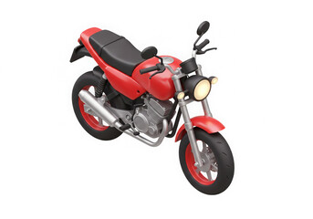 Obraz premium Red Motorcycle 3D Render on Black