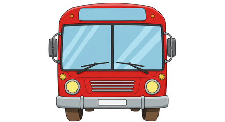 Isolated red school bus © Lena