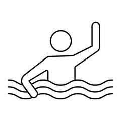 Swimming outline icon