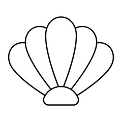 Seashell outline icon