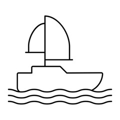 Sailboat outline icon