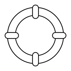 Lifebuoy outline icon