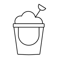 Sand Bucket outline icon