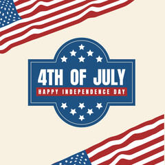 Happy 4th of July Independence Day Celebration Social Media Banner Design