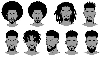 Diverse Mens Hairstyles and Facial Hair Styles
