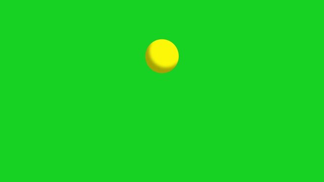 4k bouncing ball drop animation on green screen background