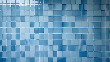 Fototapeta premium Minimalist Blue Tile Interior with Seamless Modern Geometric Design