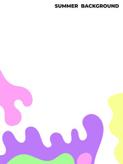 Summer background Colorful liquid illustration for summer events	

