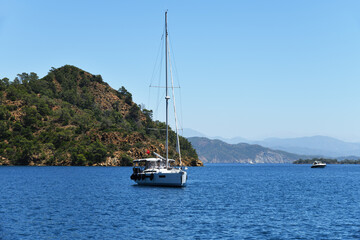 Yachts, Fethiye harbor, Mugla, Turkey