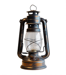 Vintage kerosene lantern stands generative ai