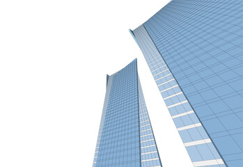 Modern architectural background vector 3d drawing