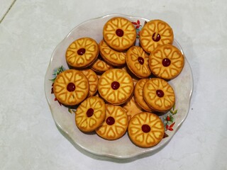 chocolate chip cookies on a plate