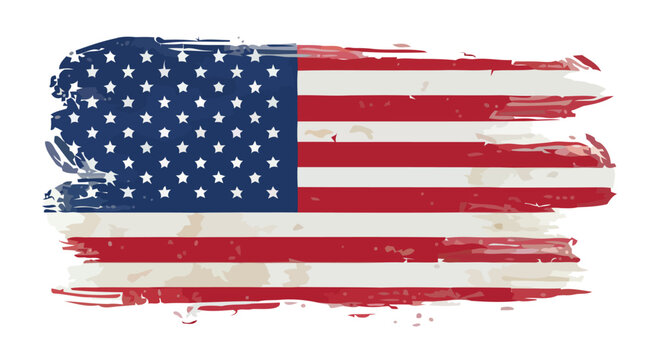 Artistic grunge style american flag design for patriotic events and celebrations