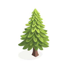 Obraz premium Pine tree illustration christmas evergreen vector