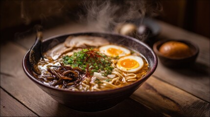 Steaming Bowl of Delicious Ramen Noodles