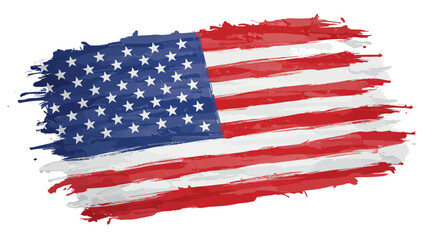 Grunge style artistic american flag concept for independence day and patriotic designs