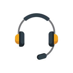 Yellow Black Call Center Headset