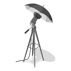 3D Isometric Flat  Set of Photo Studio Equipment Items. Item 6