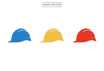 Construction Helmet  flat vector illustration, isolated on transparant  background. 2