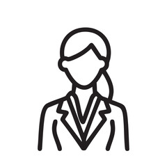 Obraz premium Business woman icon for professional branding and design