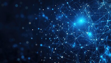 Fototapeta premium Abstract network sphere with glowing connections