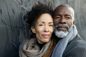 Portrait of a tender multicultural couple in their 40s expressing their feelings