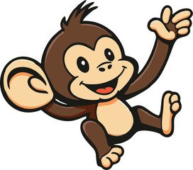 Monkey vector illustration design art 