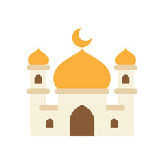 Vector illustration of an Mosque icon on a white background