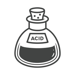 Vector Icon of Chemical Liquid Container.