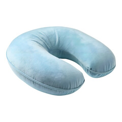 Obraz premium Blue Travel Neck Pillow Isolated on Transparent Background