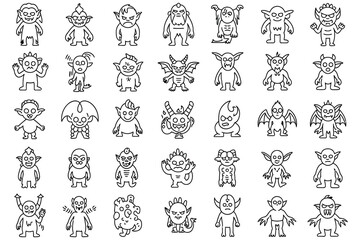 Fleur de lis seamless vector pattern set with vintage floral cartoon icons and decorative elements