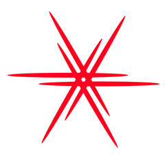 Red Christmas star decoration symbol with 3D gold rose element design on white background vector illustration