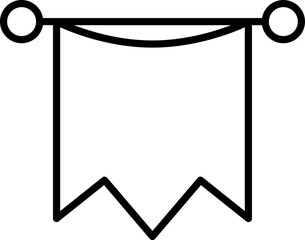 Royal flags icon set. Medieval banners and trophy luxury fantasy empty flags, medieval battle flag. Hanging fabric royal banner, pennant mockup, castle wall flags vector illustration.