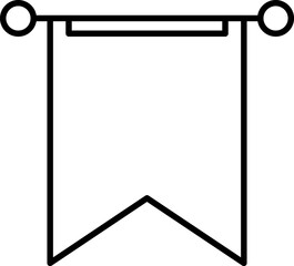 Royal flags icon set. Medieval banners and trophy luxury fantasy empty flags, medieval battle flag. Hanging fabric royal banner, pennant mockup, castle wall flags vector illustration.
